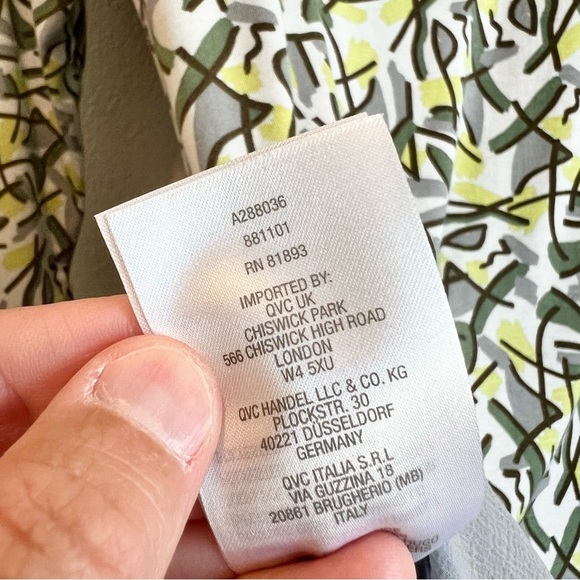 LOGO Lori Goldstein Tunic Top XXS Abstract Print Asym Hem Stretch Boho Artsy - Picture 9 of 10